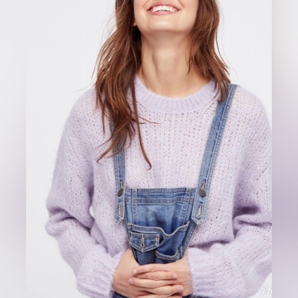 Free People Fluffy Crew Sweater - Picture 1 of 7